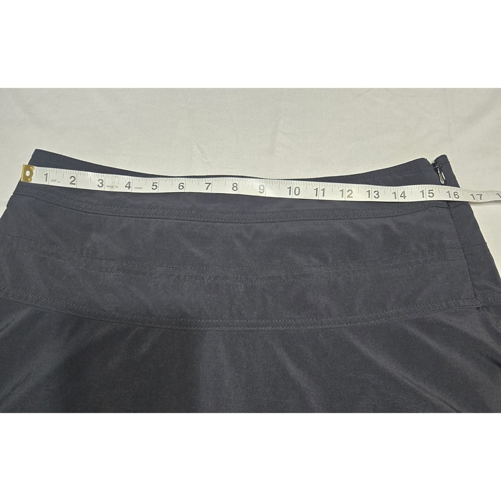 Athleta Whatever Skort Skirt Size 8 Black Athletic Workout Drawstring Pocket Zip - Picture 9 of 11